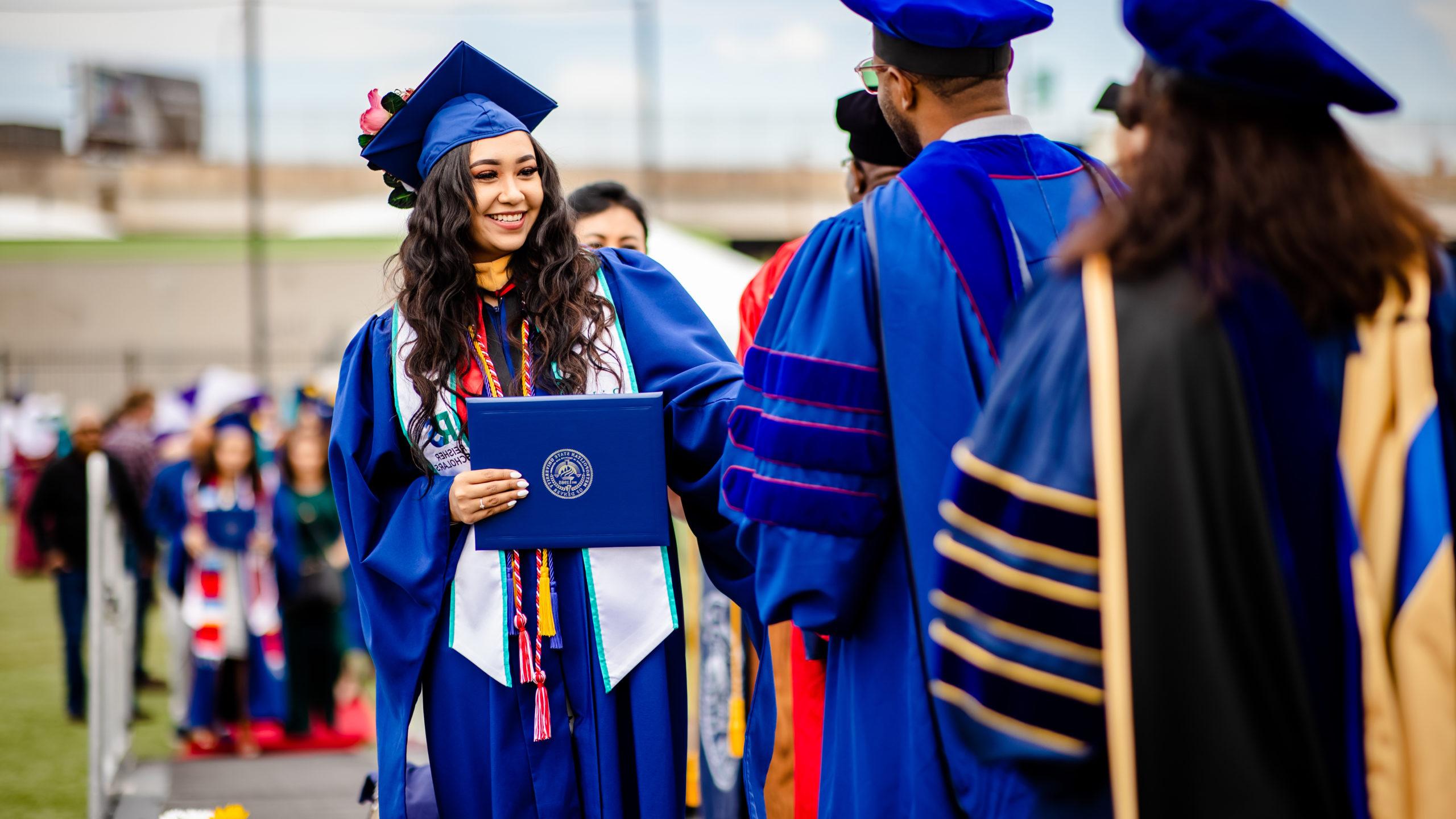 masters student graduating