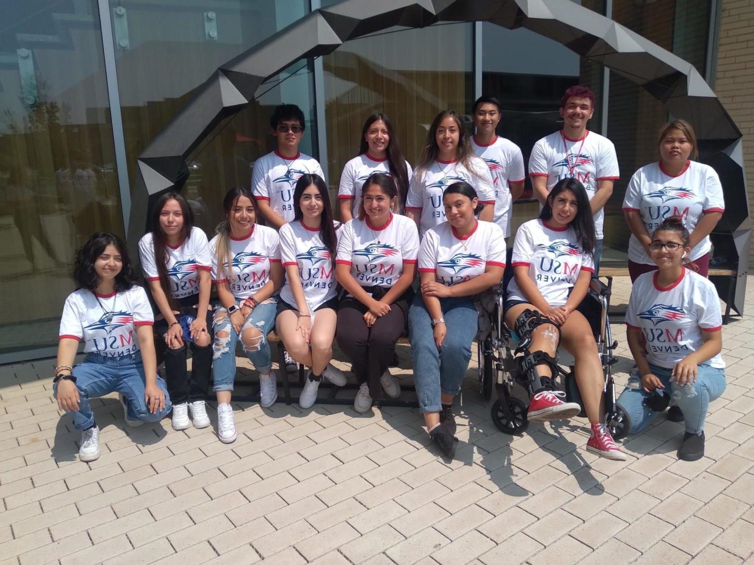 Group of students in front of JSSB Building