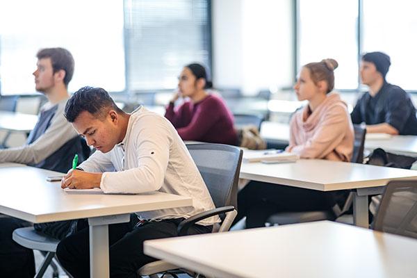 Students in a classroom.